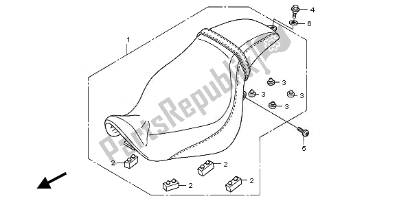 Todas as partes de Assento do Honda VT 750C2B 2010