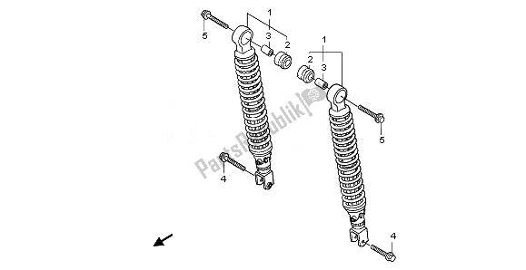 Todas as partes de Almofada Traseira do Honda PES 125R 2010