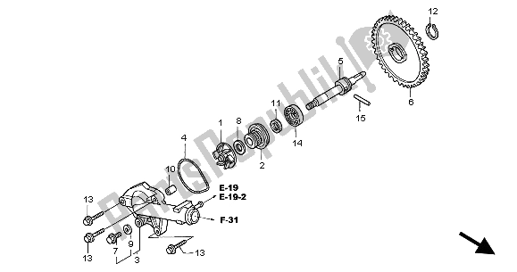 Toutes les pièces pour le Pompe à Eau du Honda VT 125C 2004