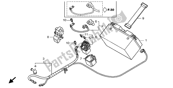 Tutte le parti per il Batteria del Honda CB 1000R 2009