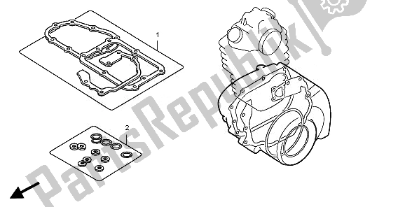 All parts for the Eop-2 Gasket Kit B of the Honda CRF 250R 2008