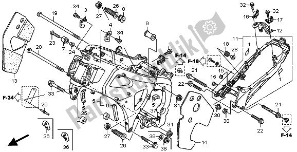 Wszystkie części do Korpus Ramy Honda CBR 600 RA 2011