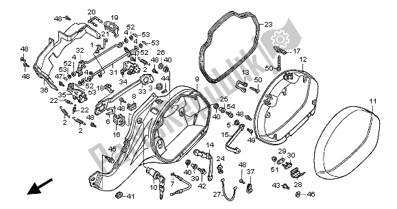 Todas las partes para L. Alforja de Honda NT 650V 2002