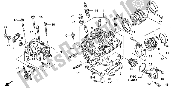 Todas las partes para Cabeza De Cilindro de Honda TRX 450 ER 2007