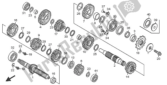 Tutte le parti per il Trasmissione del Honda CRF 250R 2005