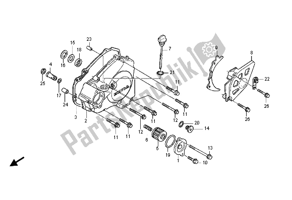 Alle onderdelen voor de L. Carter Deksel van de Honda CRF 250X 2012