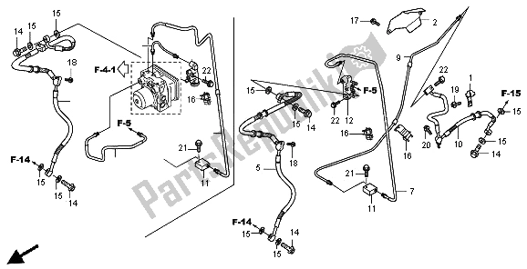 All parts for the Rr. Brake Hose & Brake Pipe of the Honda SH 300R 2008