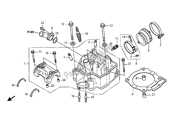 Toutes les pièces pour le Culasse du Honda CRF 450R 2012