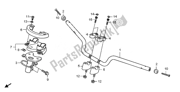 All parts for the Handle Pipe of the Honda NSS 250A 2008