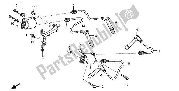 All parts for the Ignition Coil of the Honda ST 1300A 2007