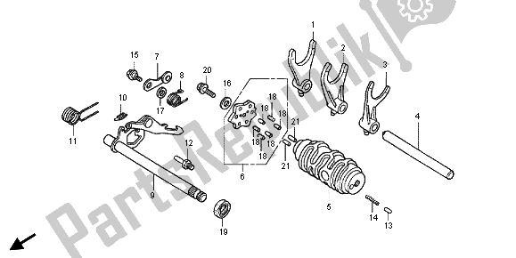 Tutte le parti per il Tamburo Del Cambio del Honda CBR 125 RT 2013