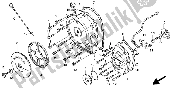 Tutte le parti per il Coperchio Carter Destro del Honda CBR 1100 XX 1999