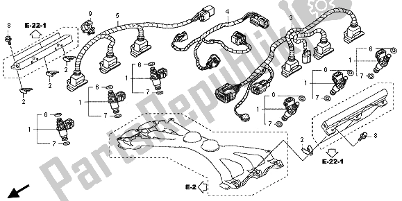 All parts for the Injector of the Honda GL 1800 2013