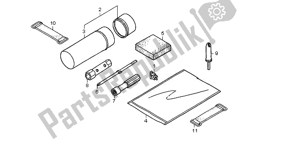 All parts for the Tools of the Honda TRX 250X 2010