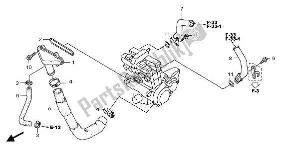 Todas las partes para Tubería De Agua de Honda CB 1300 SA 2007