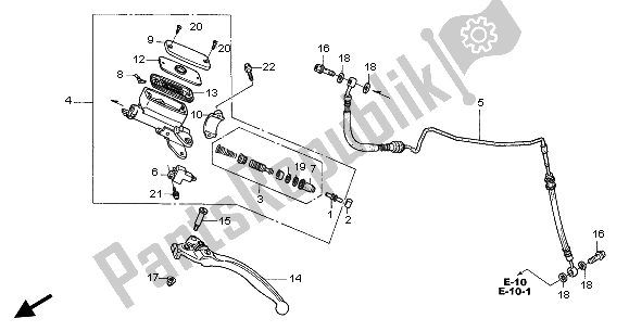 All parts for the Clutch Master Cylinder of the Honda CBR 1100 XX 2002