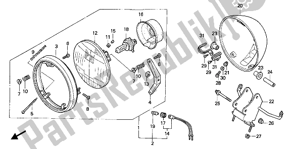 Toutes les pièces pour le Phare (eu) du Honda VF 750C 1994