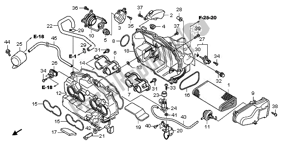 All parts for the Air Cleaner of the Honda CBF 1000 FS 2011