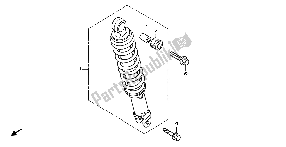 Tutte le parti per il Cuscino Posteriore del Honda NHX 110 WH 2012