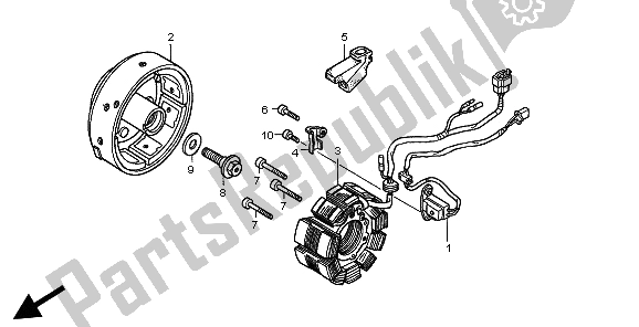 All parts for the Generator of the Honda CMX 250C 1998