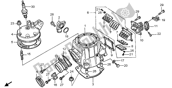 Wszystkie części do G? Owica Cylindra I Cylinder Honda CR 500R 1998