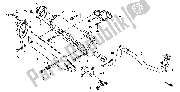Todas as partes de Silenciador De Exaustão do Honda NSS 250A 2010