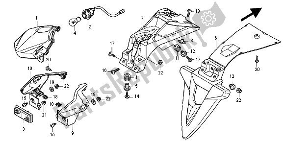 Tutte le parti per il Fanale Posteriore del Honda NC 700 XA 2012