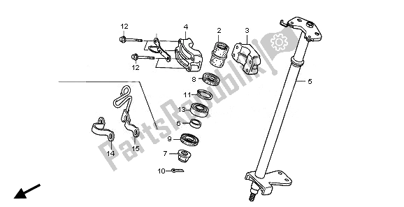 Alle onderdelen voor de Stuuras van de Honda TRX 300 EX 2008