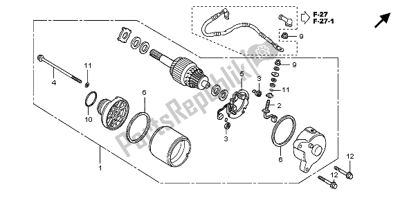 Todas as partes de Motor De Arranque do Honda CBR 125 RS 2006