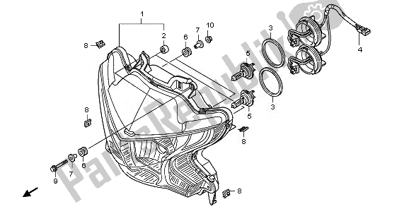 Todas las partes para Faro de Honda VFR 1200 FDA 2010