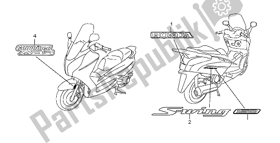 All parts for the Mark of the Honda FES 125A 2009