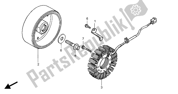 Tutte le parti per il Generatore del Honda CBR 600F 2004