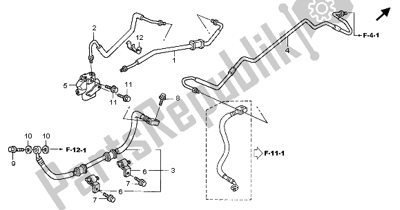 All parts for the Brake Lines of the Honda NT 650V 2005