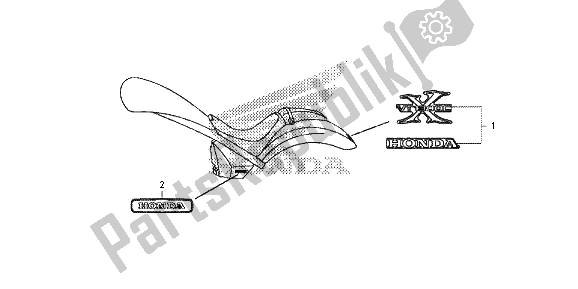 Todas las partes para Marca Y Emblema de Honda VT 1300 CXA 2013