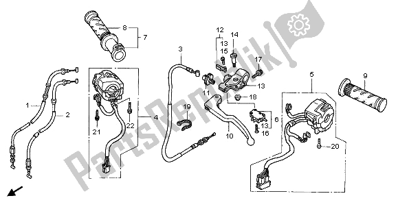 Todas las partes para Cable E Interruptor de Honda CBR 900 RR 2003