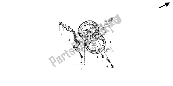 All parts for the Meter (mph) of the Honda VT 750 CS 2013