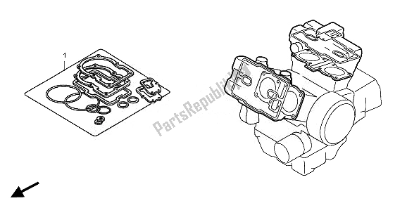 All parts for the Eop-1 Gasket Kit A of the Honda VFR 1200 FD 2011