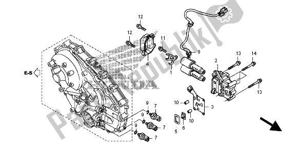 All parts for the Linear Solenoid of the Honda NC 700D 2012