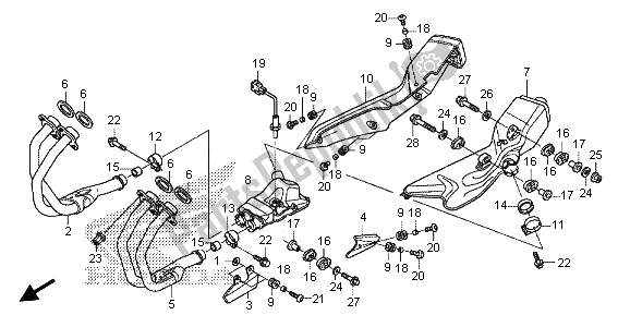 Toutes les pièces pour le Silencieux D'échappement du Honda CB 1000R 2013