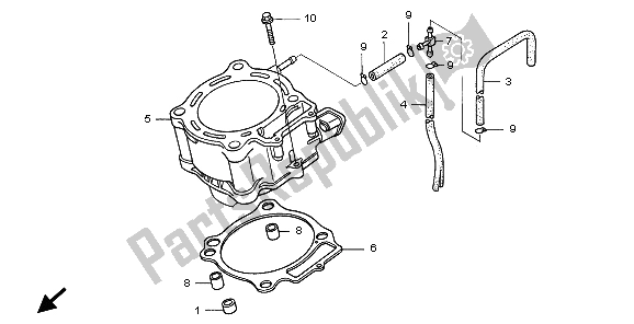 Todas las partes para Cilindro de Honda CRF 450X 2009