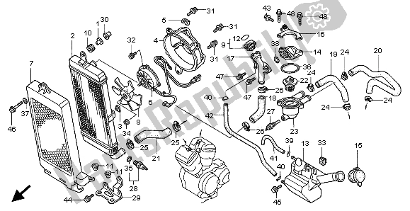 Todas las partes para Radiador de Honda VT 750C 1998