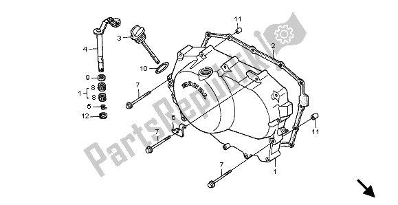 All parts for the Right Crankcase Cover of the Honda VT 600C 1995