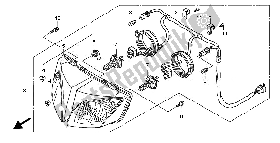 Toutes les pièces pour le Phare (eu) du Honda CBF 600S 2010