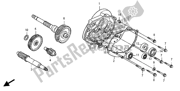 Alle onderdelen voor de Transmissie van de Honda FES 125A 2012