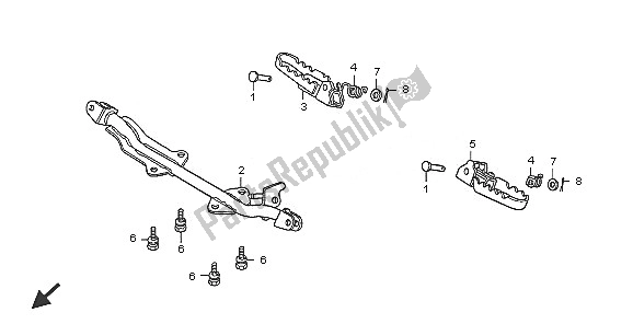 Wszystkie części do Krok Honda CRF 70F 2005