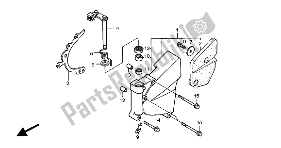 All parts for the Left Crankcase Cover & Water Pump of the Honda XL 1000V 2000