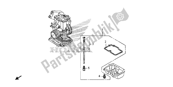 Tutte le parti per il Carburatore O. P. Kit del Honda CRF 150 RB LW 2013