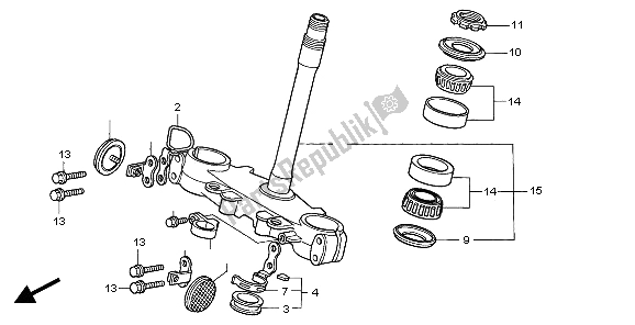 Toutes les pièces pour le Potence De Direction du Honda XR 400R 2001