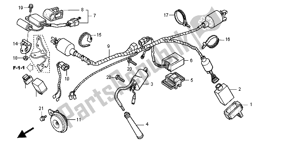 All parts for the Wire Harness & Ignition Coil of the Honda XR 400R 1996