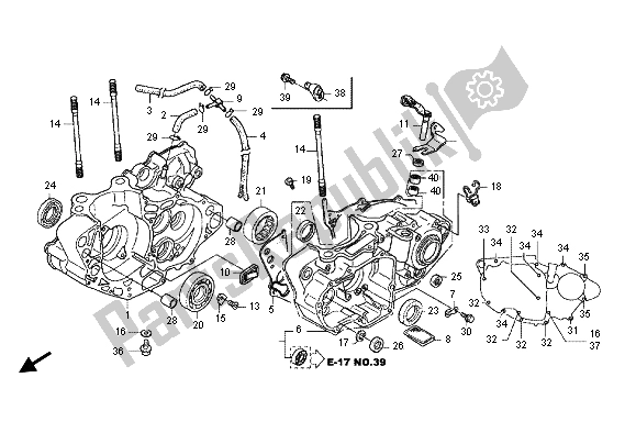 Alle onderdelen voor de Carter van de Honda CRF 250X 2012